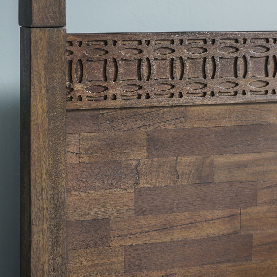 Bahia Wooden Super King Size Bed In Brown