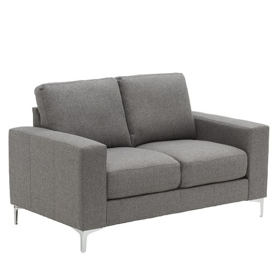 Bailey Modern 2 Seater Sofa In Grey Fabric 32544 Furniture Bailey Modern 2 Seater Sofa In Grey Fabric