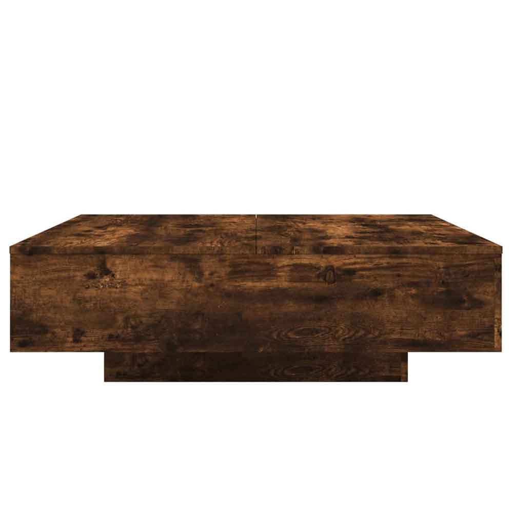 Baina 100cm Square Wooden Coffee Table With LED Light - Smoked Oak