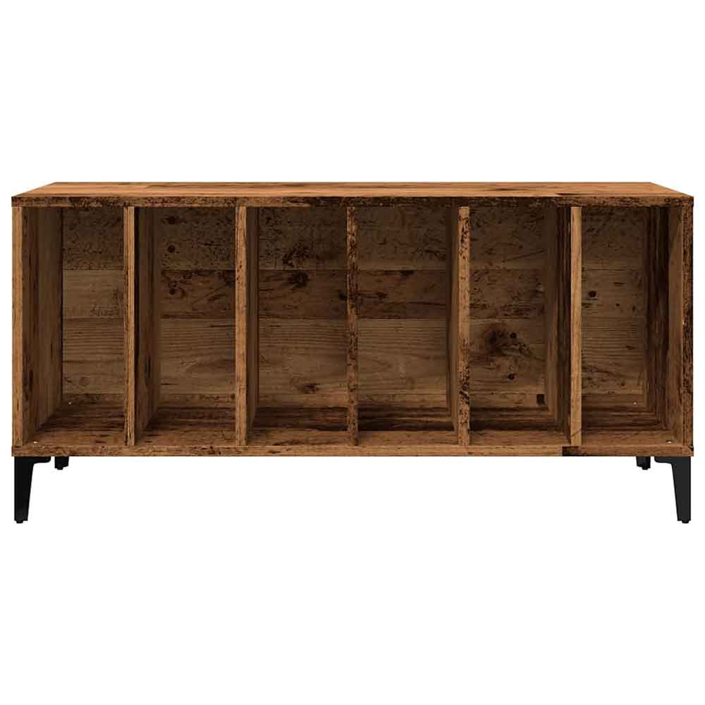 Baina 100cm Wooden Filing Cabinet With 6 Shelves And Metal Legs - Brown