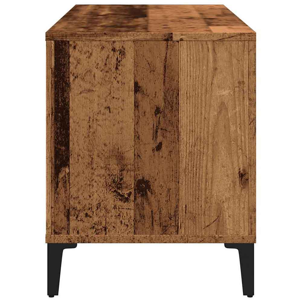 Baina 100cm Wooden Filing Cabinet With 6 Shelves And Metal Legs - Brown