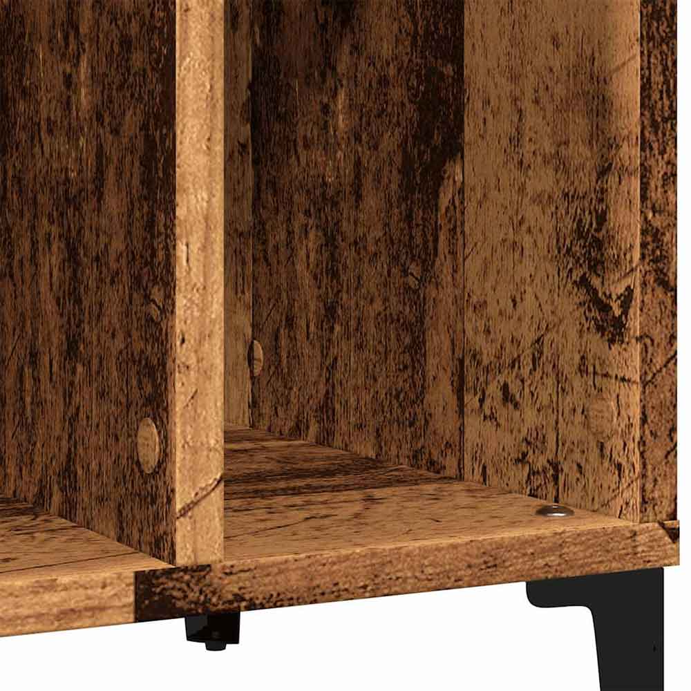 Baina 100cm Wooden Filing Cabinet With 6 Shelves And Metal Legs - Brown