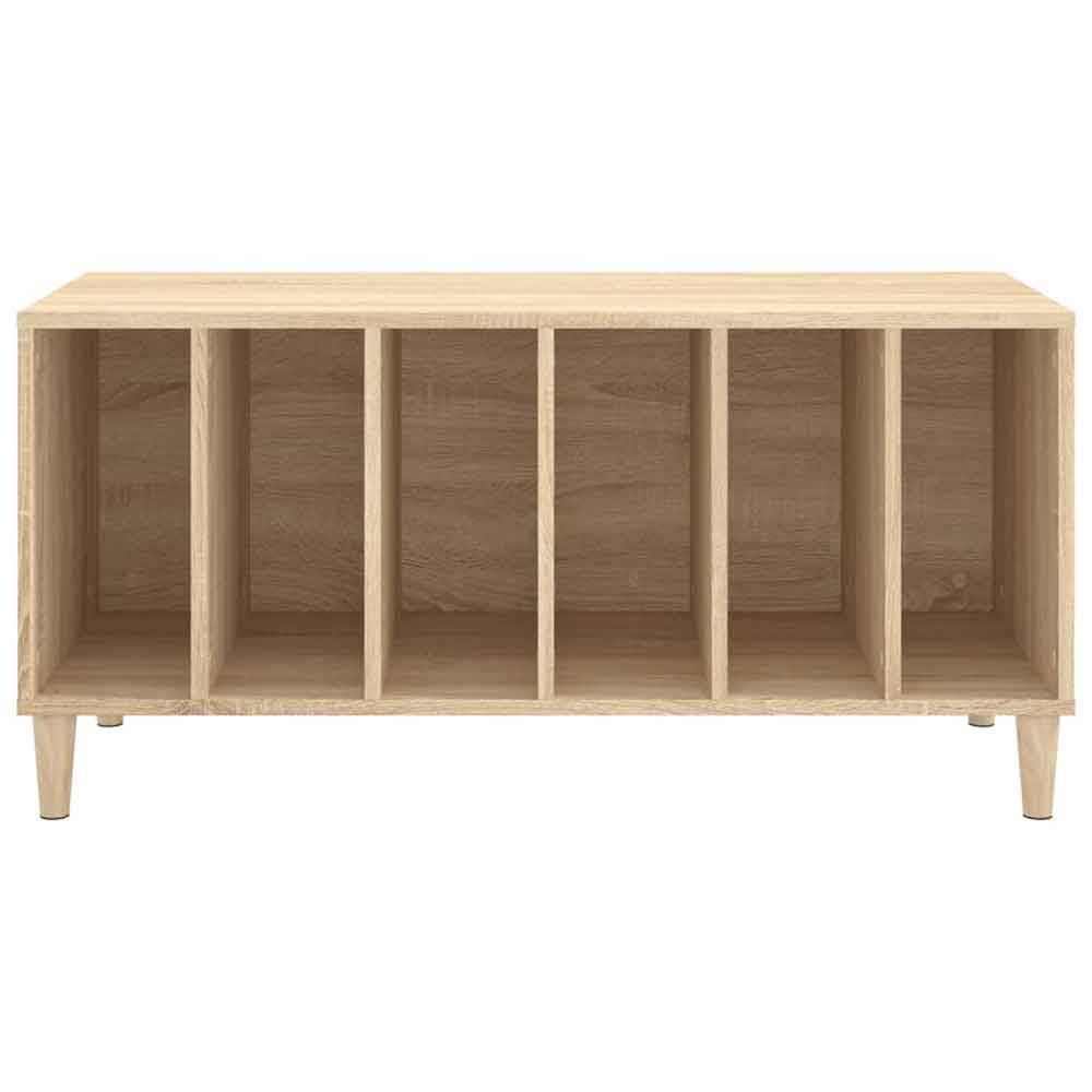 Baina 100cm Wooden Filing Cabinet With 6 Shelves And Oak Legs - Sonoma Oak