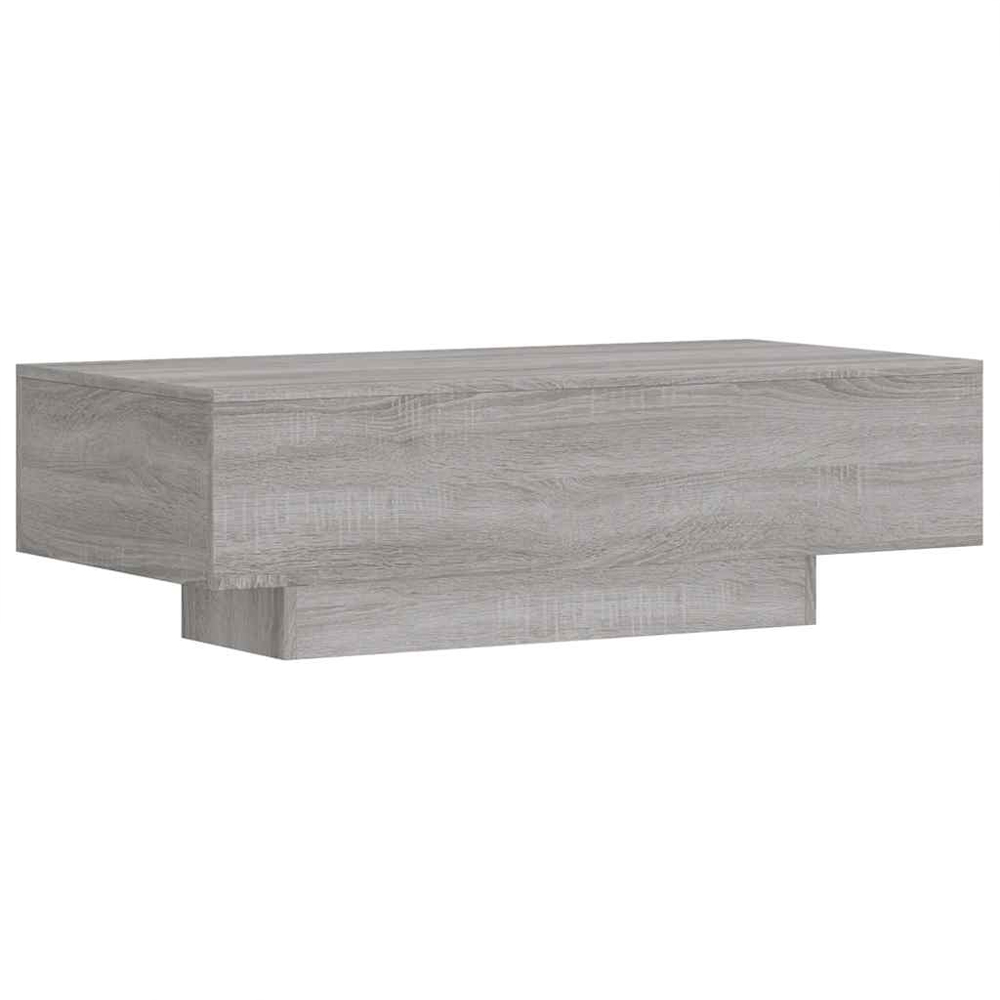 Baina 100cm Wooden Rectangular Coffee Table - Concrete Grey