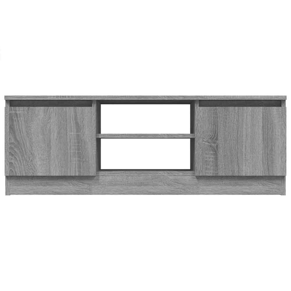 Baina 102cm Wooden TV Stand With 2 Doors - Grey Sonoma