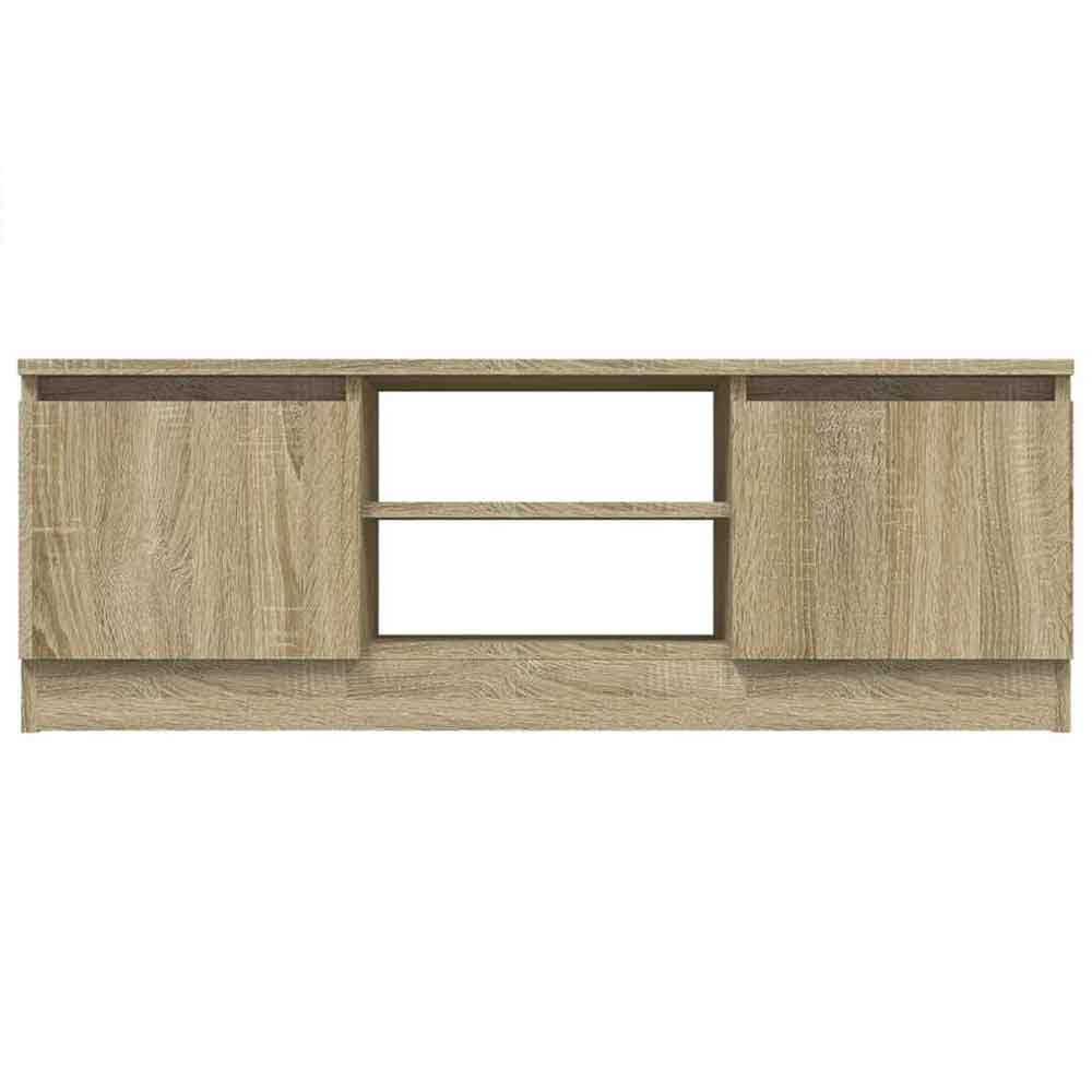 Baina 102cm Wooden TV Stand With 2 Doors - Sonoma Oak