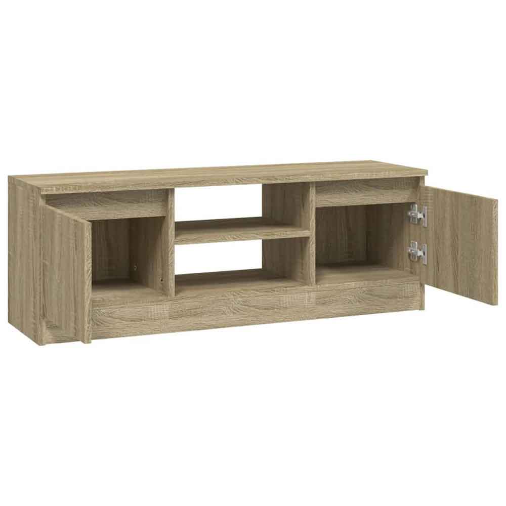Baina 102cm Wooden TV Stand With 2 Doors - Sonoma Oak
