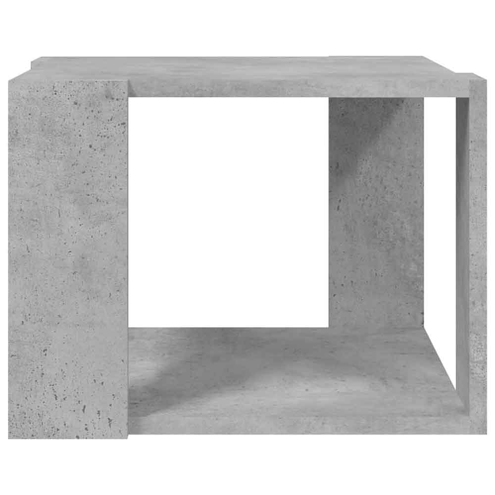 Baina 40cm Square Wooden Coffee Table - Concrete Grey