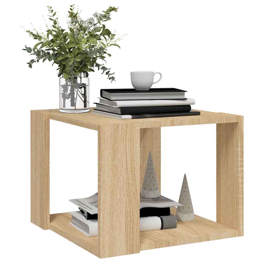 Baina 40cm Square Wooden Coffee Table - Sonoma Oak