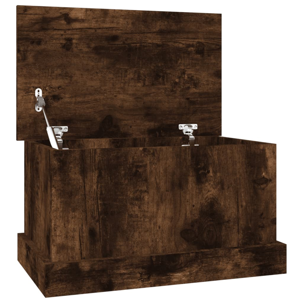 Baina 50cm Wooden Storage Box - Smoked Oak