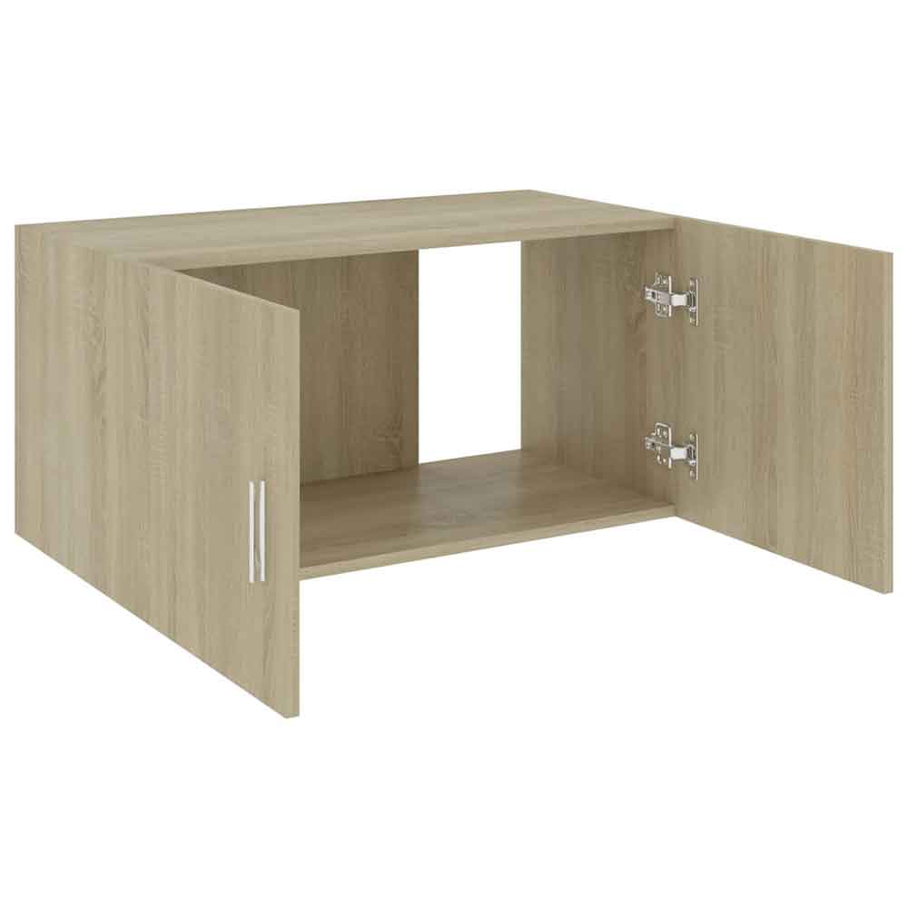 Baina 80cm Wall Hung Wooden Storage Cabinet With 2 Doors - Sonoma Oak