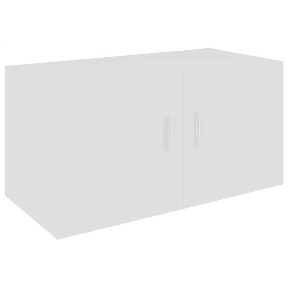 Baina 80cm Wall Hung Wooden Storage Cabinet With 2 Doors - White