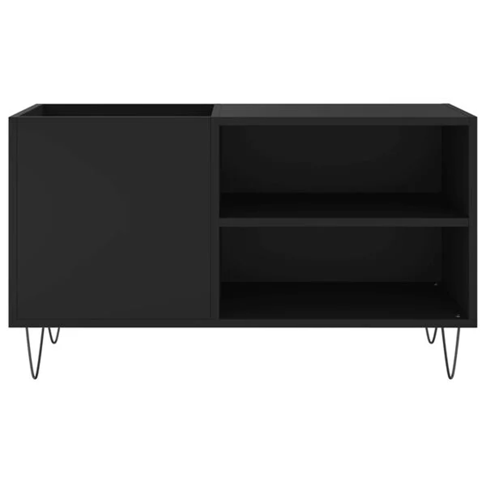 Baina 85cm Wooden Filing Cabinet With 1 Door - Black