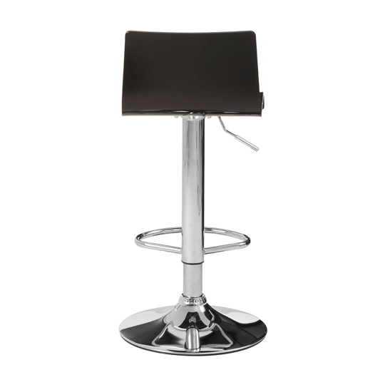 Baino Black Acrylic Bar Chairs With Chrome Base In A Pair