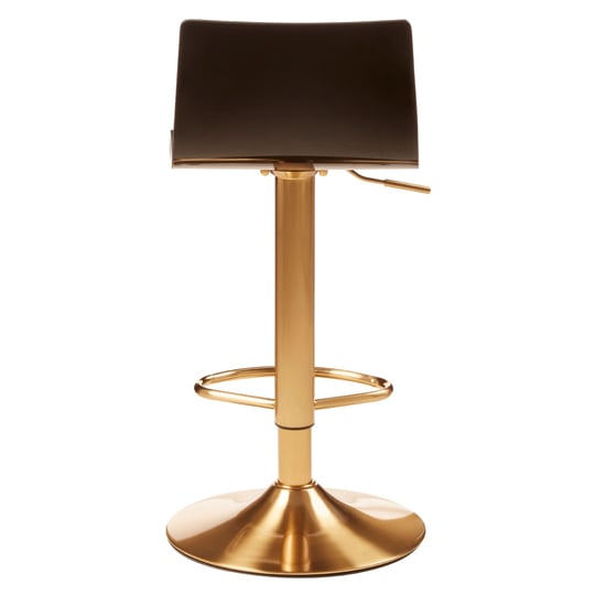 Baino Black Acrylic Bar Chairs With Gold Base In A Pair