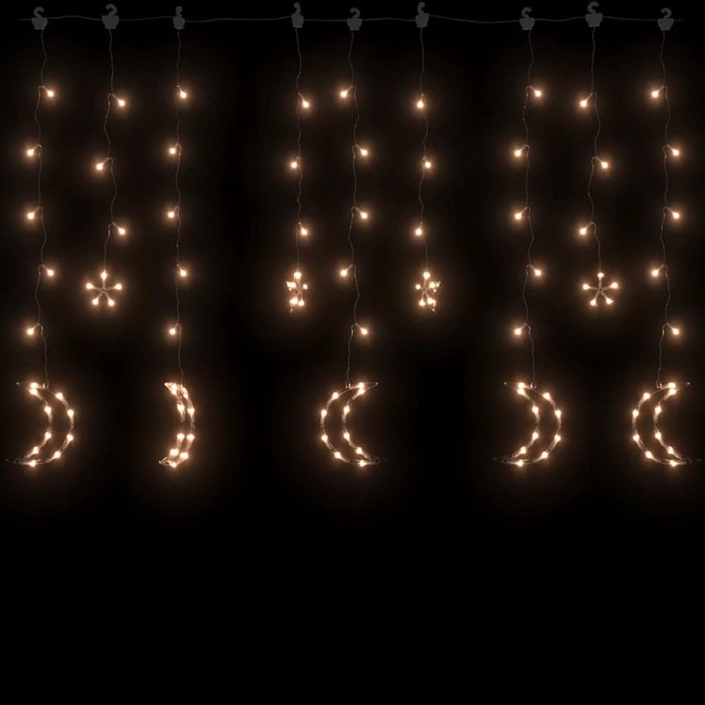 Baina Plastic Star and Moon Fairy With 138 LED - Warm White