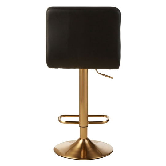 Baino Black Leather Bar Stool With Gold Base In Pair_4