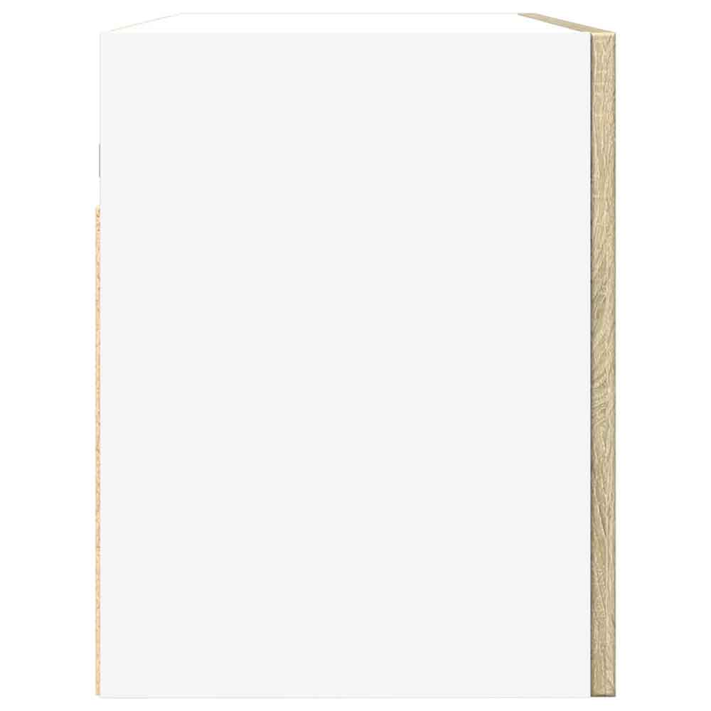 Baina Wall Hung Wooden Storage Cabinet With 1 Doors - Sonoma Oak/White