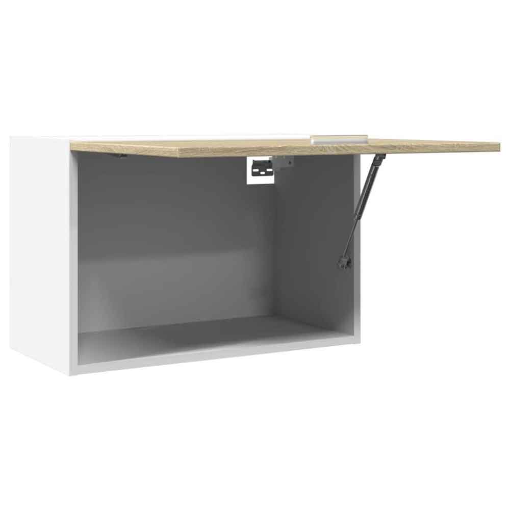 Baina Wall Hung Wooden Storage Cabinet With 1 Doors - Sonoma Oak/White
