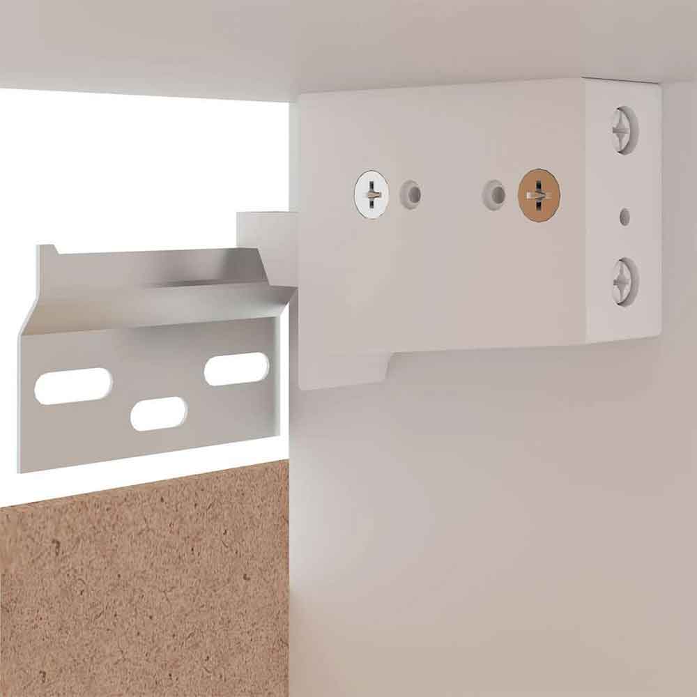 Baina Wall Hung Wooden Storage Cabinet With 1 Doors - White