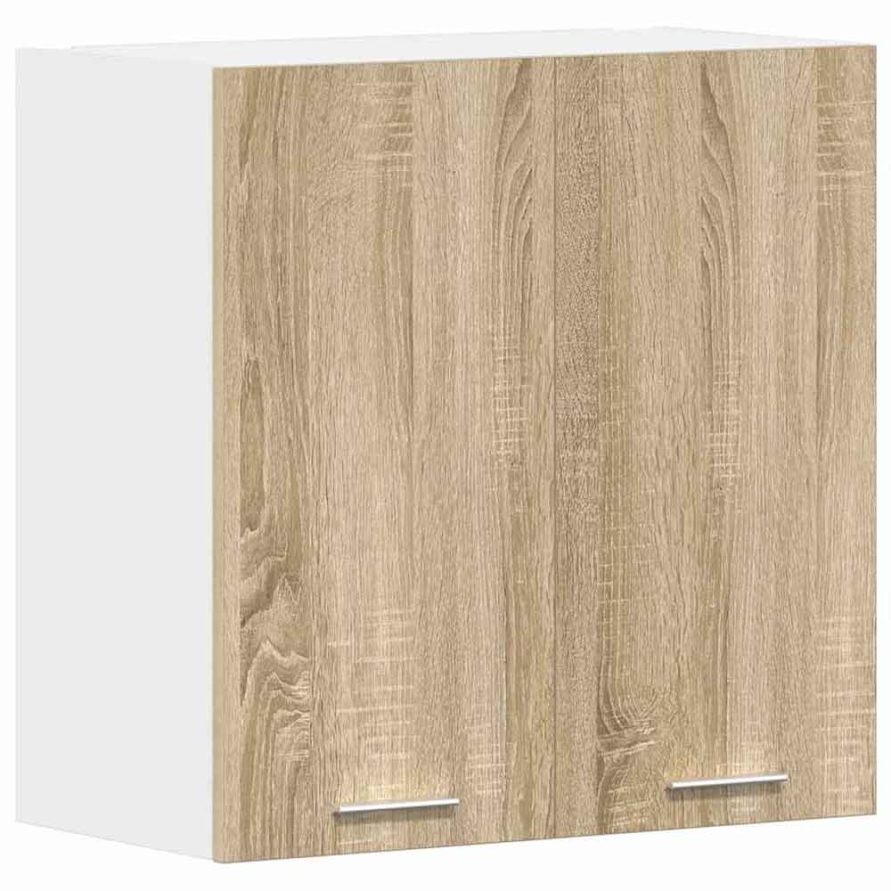 Baina Wall Hung Wooden Storage Cabinet With 2 Doors - Sonoma Oak/White