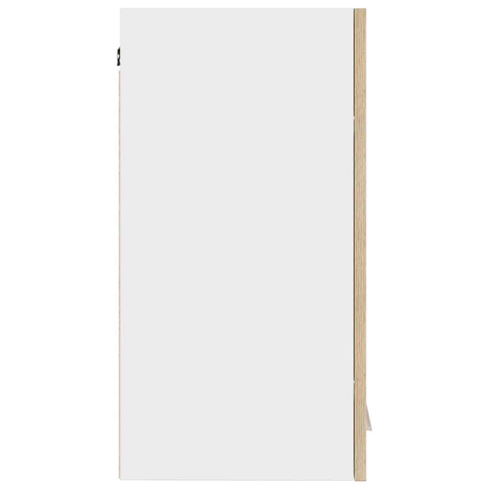 Baina Wall Hung Wooden Storage Cabinet With 2 Doors - Sonoma Oak/White