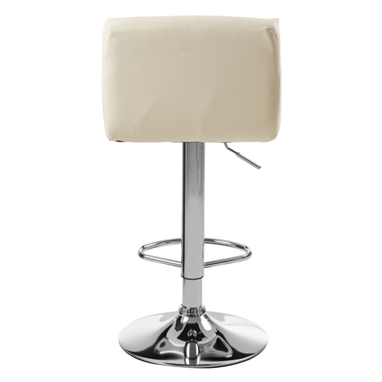 Baino White Leather Bar Chairs With Chrome Base In A Pair_4