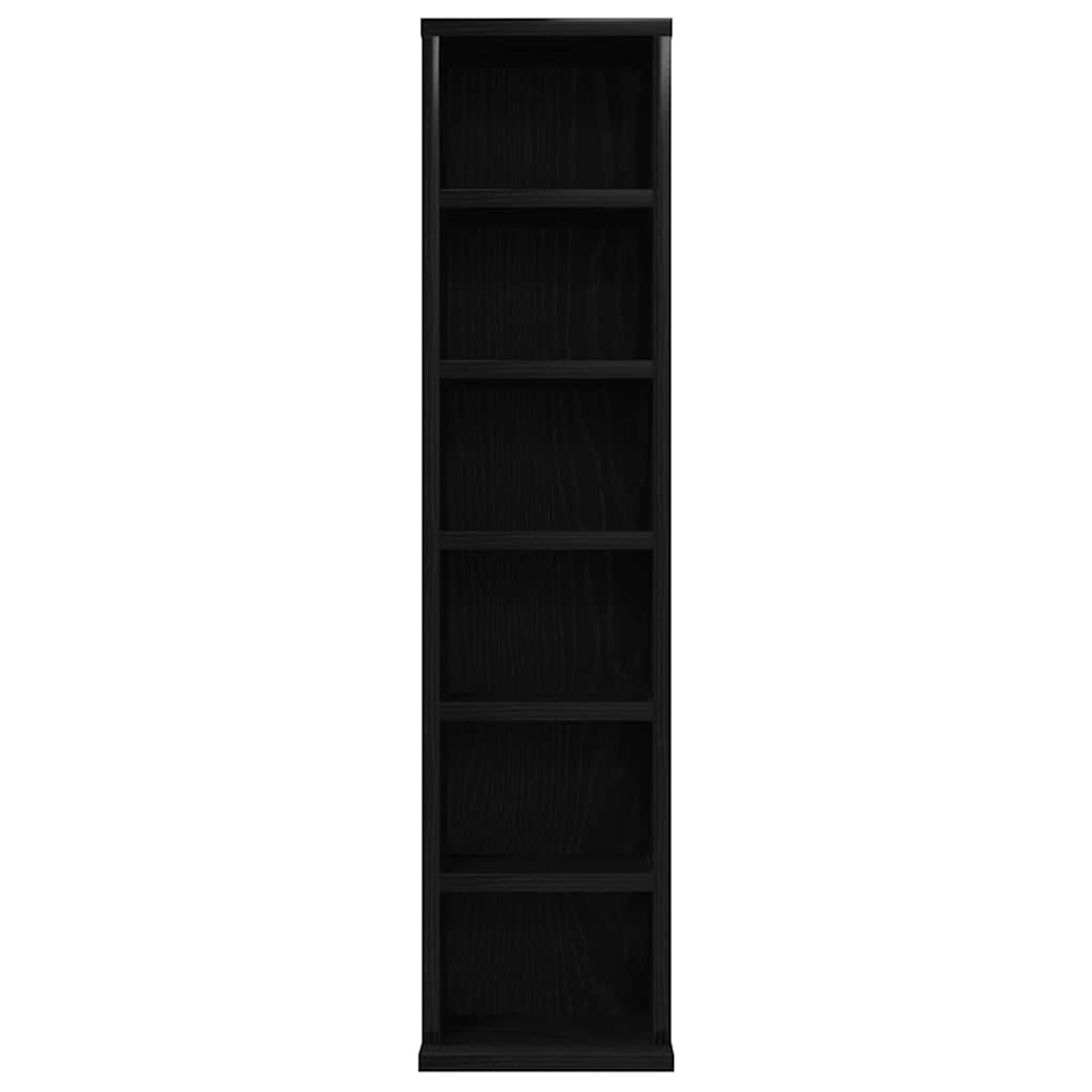 Baina Wooden Bookcase With 6 Shelves - Black Oak