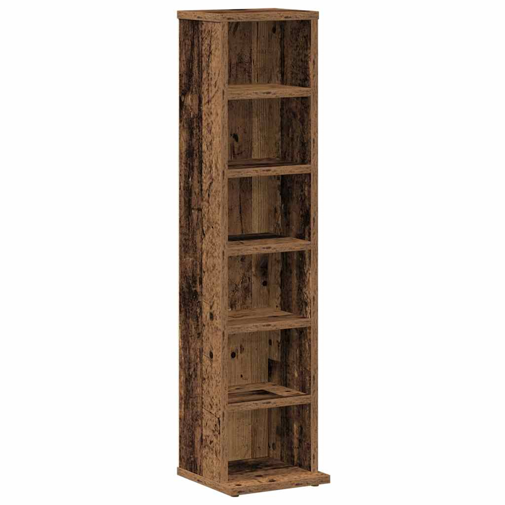 Baina Wooden Bookcase With 6 Shelves - Brown