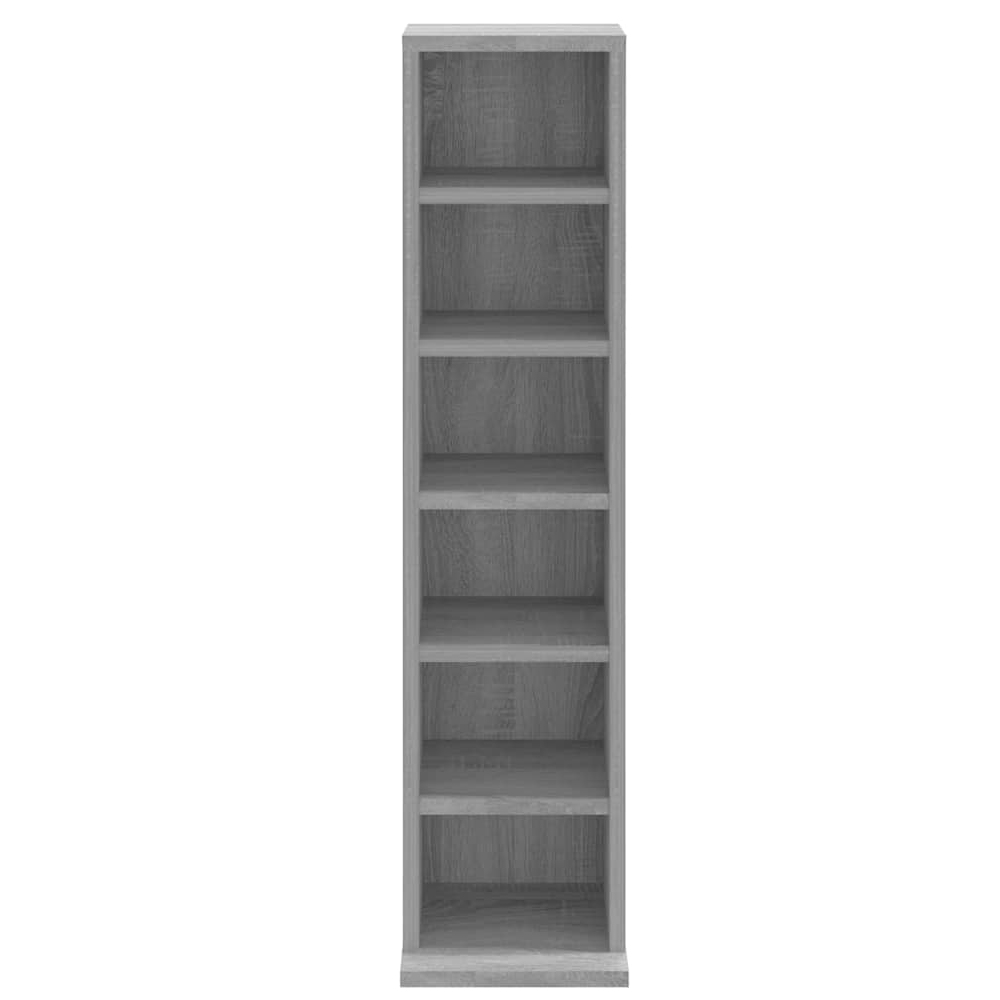 Baina Wooden Bookcase With 6 Shelves - Grey Sonoma