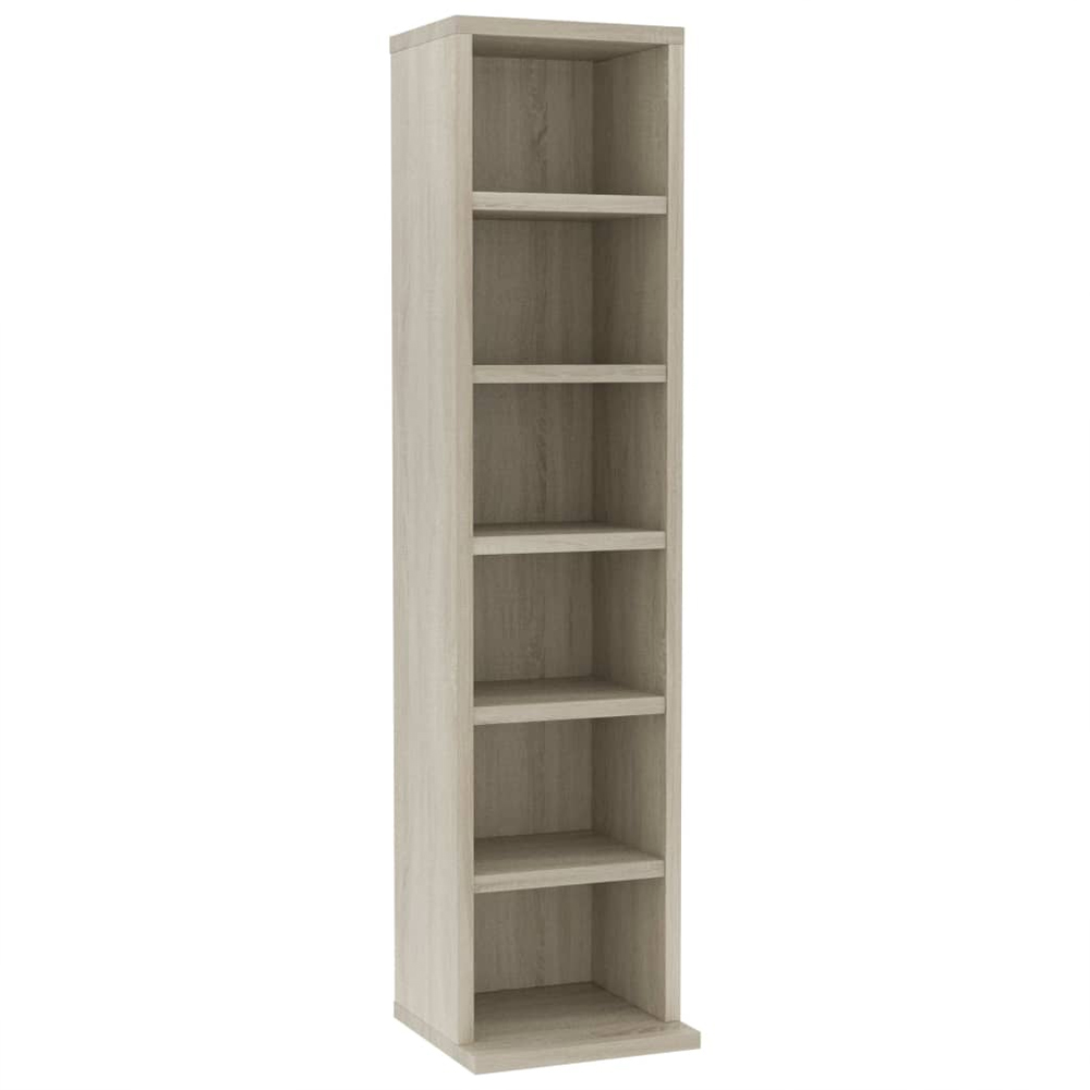 Baina Wooden Bookcase With 6 Shelves - Sonoma Oak