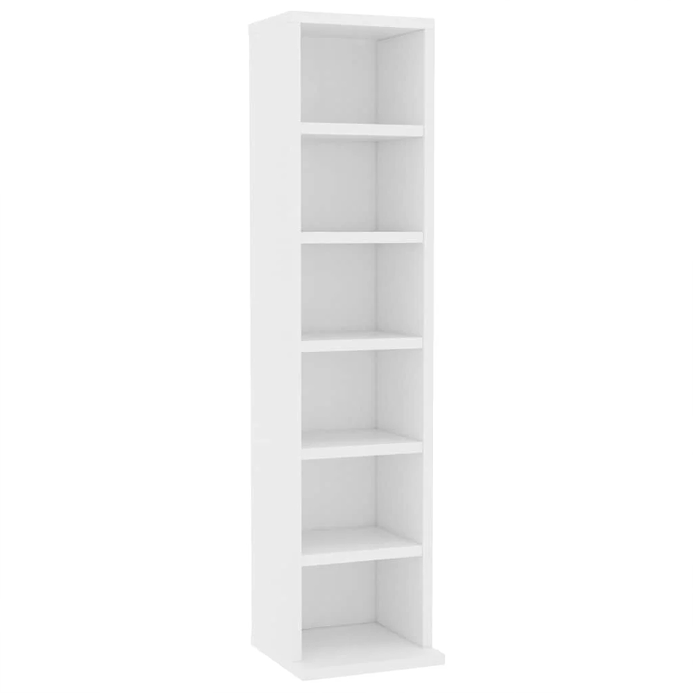 Baina Wooden Bookcase With 6 Shelves - White