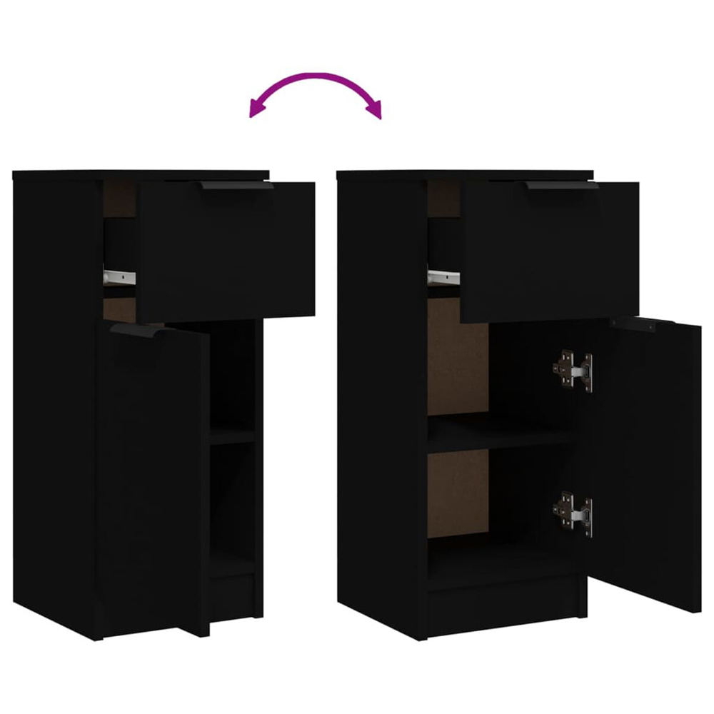 Baina Wooden Chest Of 3 Drawers - Black