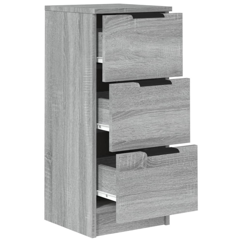 Baina Wooden Chest Of 3 Drawers - Grey Sonoma