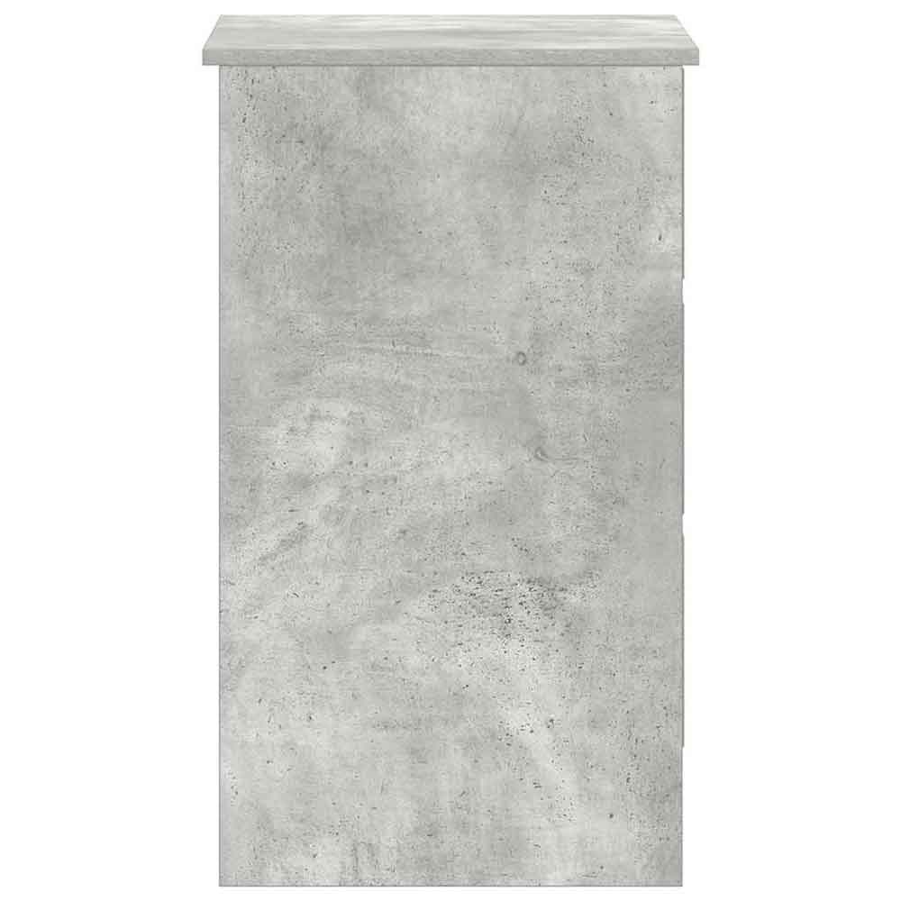 Baina Wooden Computer Desk With 3 Drawers - Concrete Grey