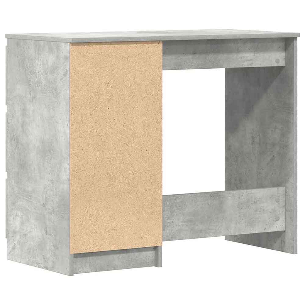 Baina Wooden Computer Desk With 3 Drawers - Concrete Grey