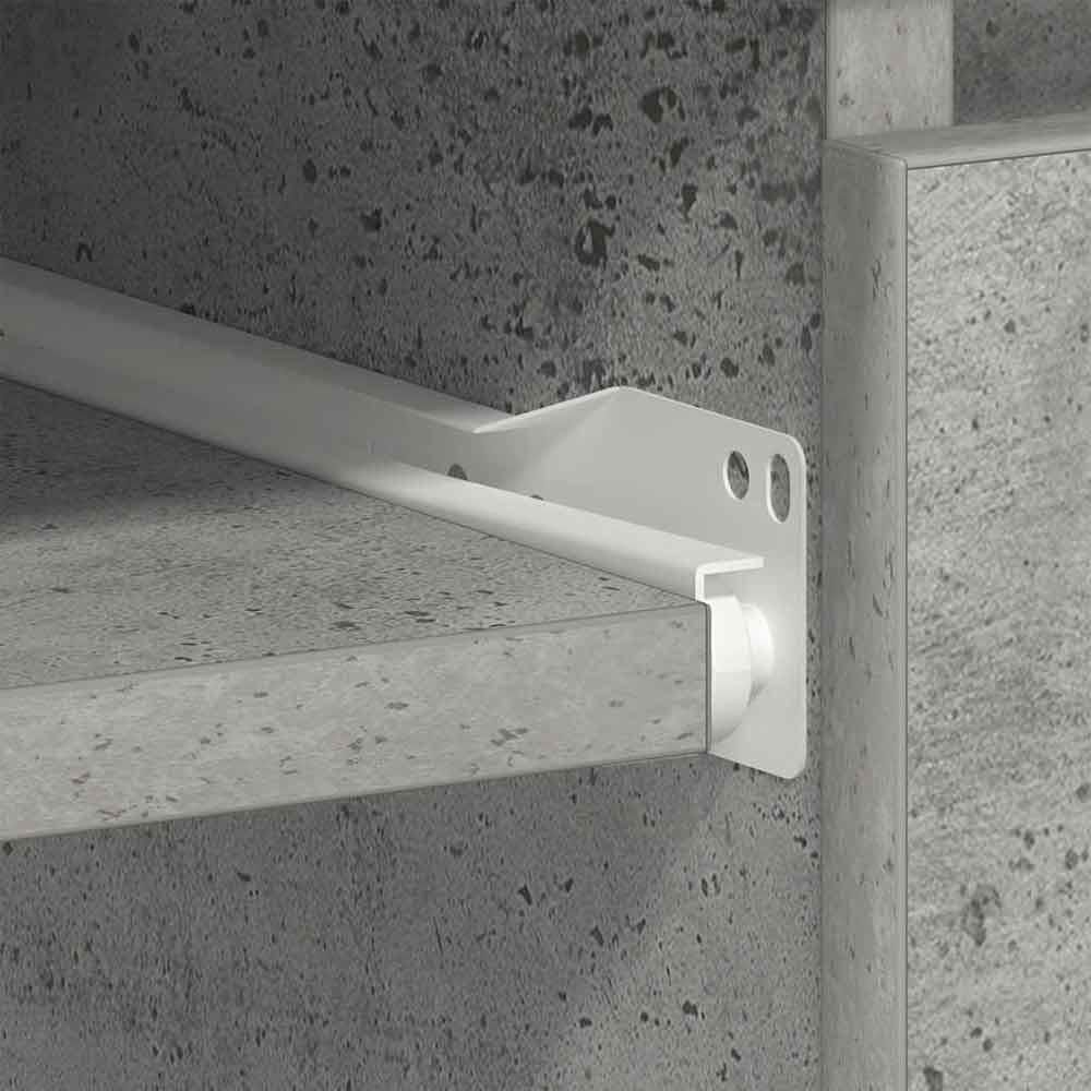 Baina Wooden Computer Desk With 3 Drawers - Concrete Grey