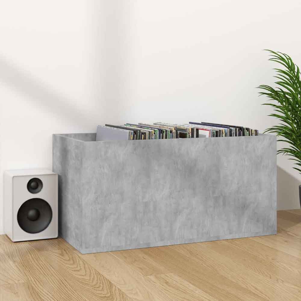 Baina Wooden Filing Cabinet With 2 Shelves - Concrete Grey