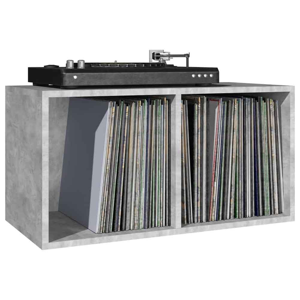 Baina Wooden Filing Cabinet With 2 Shelves - Concrete Grey