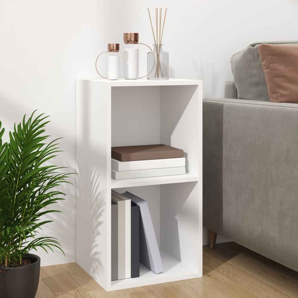 Baina Wooden Filing Cabinet With 2 Shelves - White