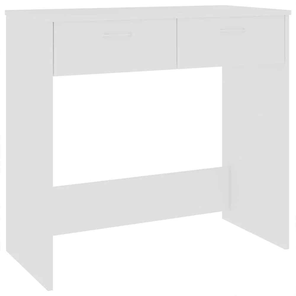 Baina Wooden Laptop Desk With 2 Drawers - White
