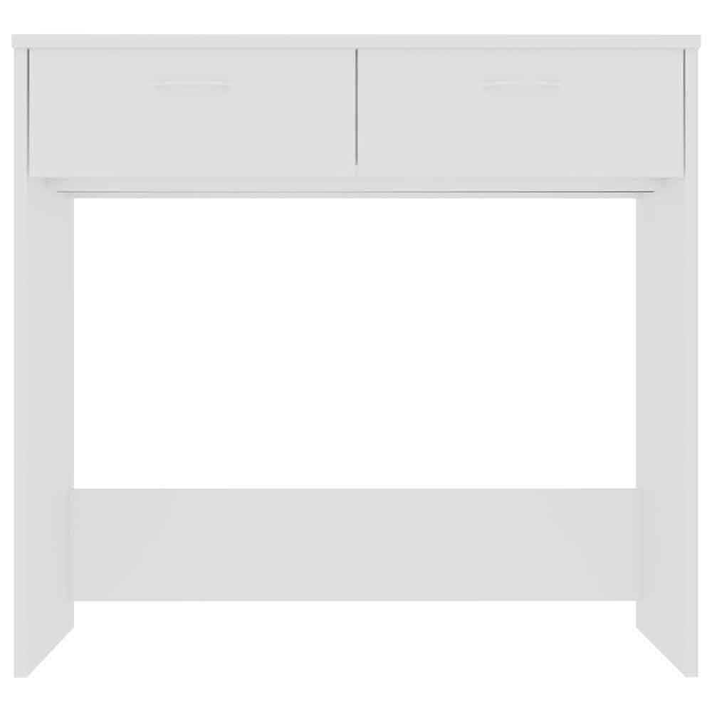 Baina Wooden Laptop Desk With 2 Drawers - White