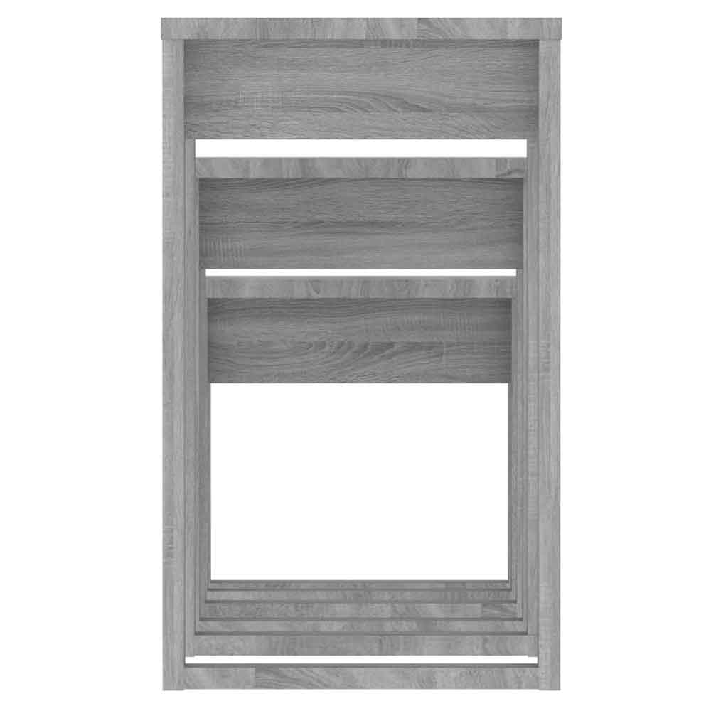 Baina Wooden Set Of 3 Nesting Coffee Tables - Grey Sonoma