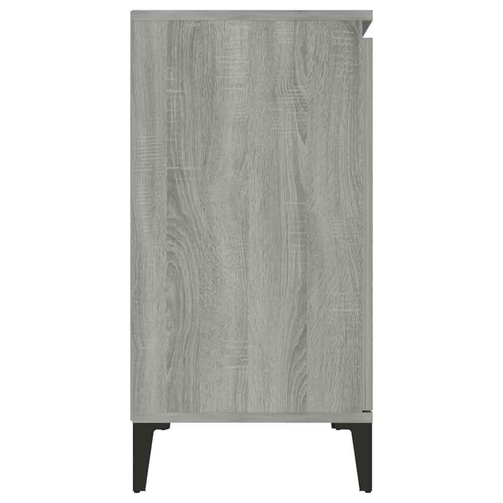 Baina Wooden Sideboard With 2 Doors 2 Drawers - Grey Sonoma