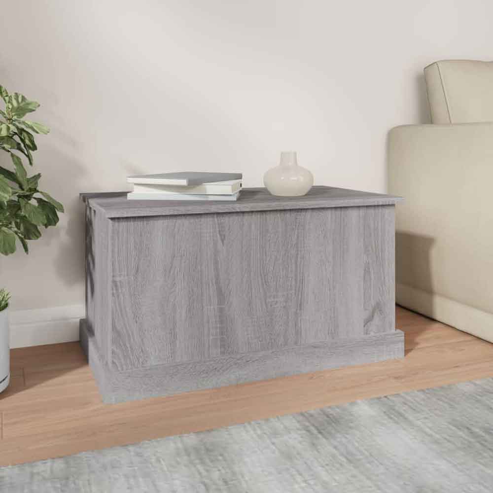 Baina 70cm Wooden Storage Box - Grey Sonoma