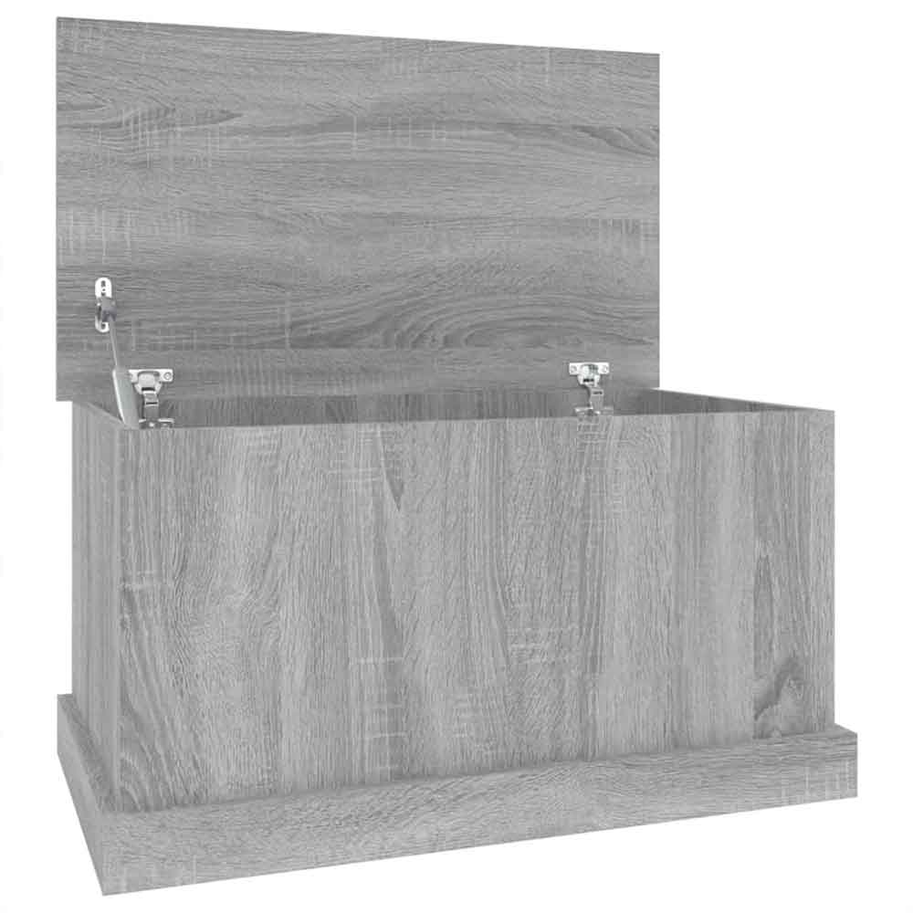 Baina 70cm Wooden Storage Box - Grey Sonoma