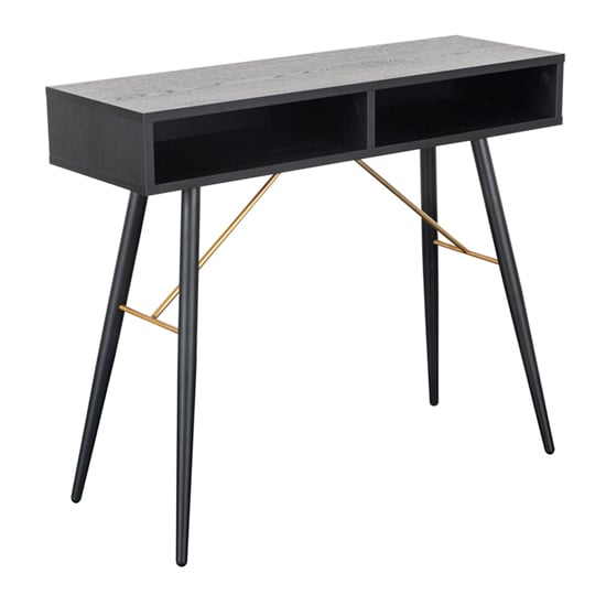 Read more about Baiona wooden console table in black oak