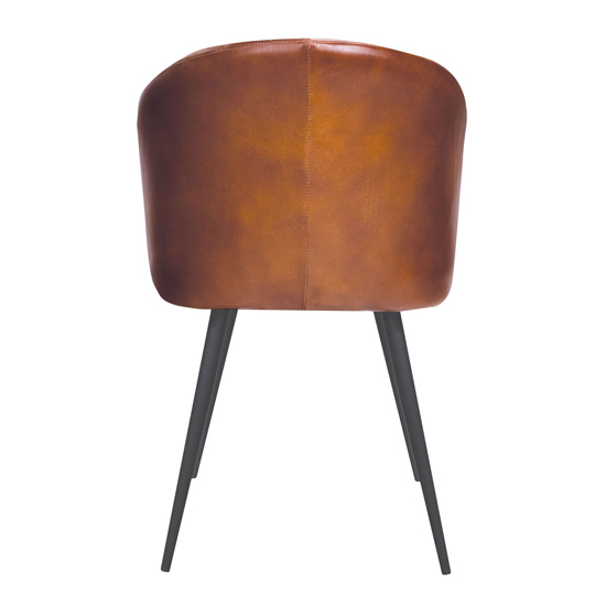 Bakewell Genuine Leather Tub Chair In Bruciato Tan_3