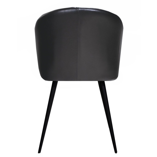 Bakewell Genuine Leather Tub Chair In Vintage Black Furniture in Fashion