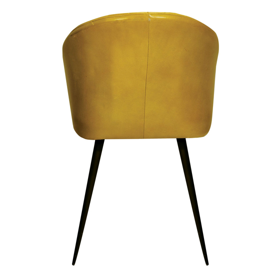 Bakewell Genuine Leather Tub Chair In Vintage Gold_3